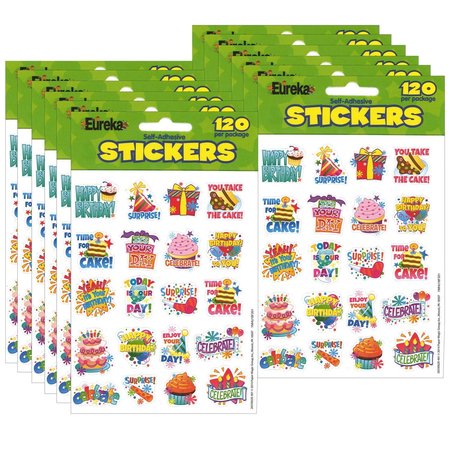 EUREKA Birthday Theme Stickers, PK1440 655062